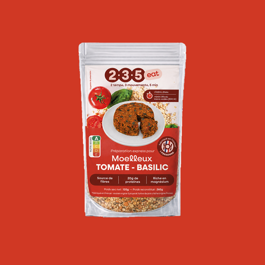 Moelleux salé repas Tomate Basilic
